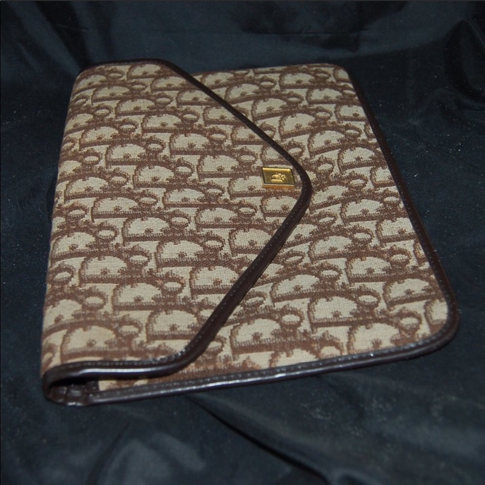 Vintage Dior Oblique Clutch Authentic - Picture 3 of 8